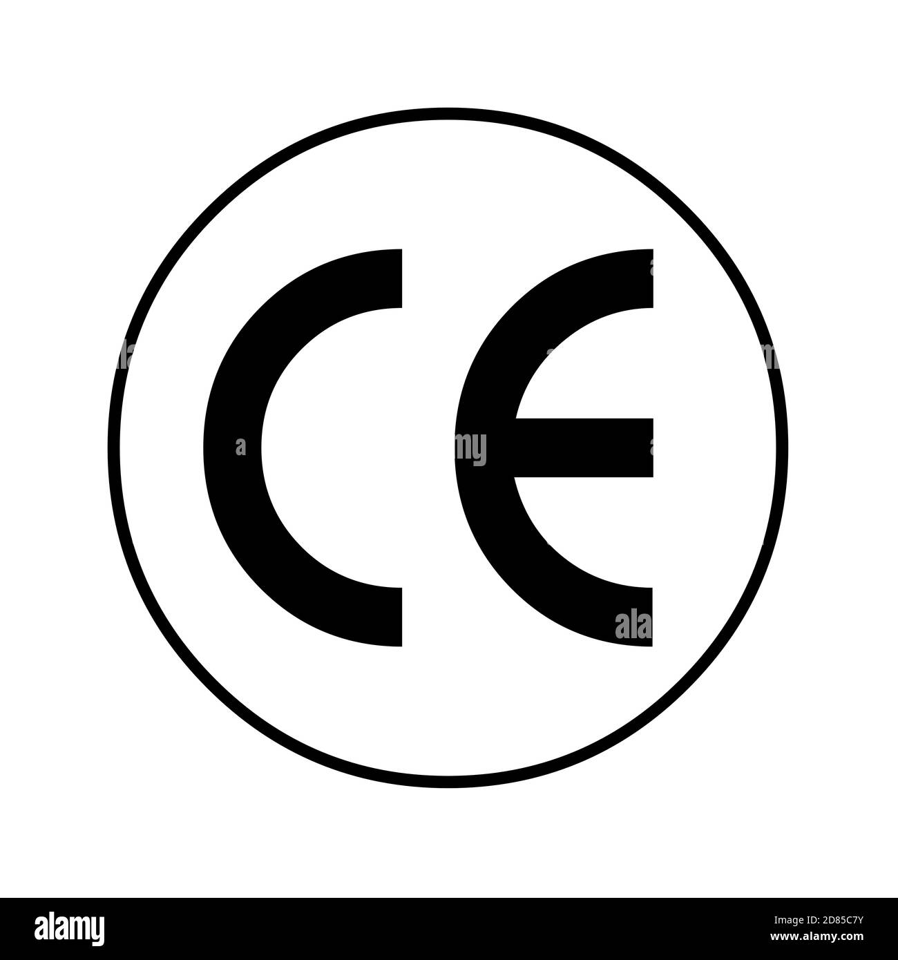 CE mark and symbol icon Stock Photo