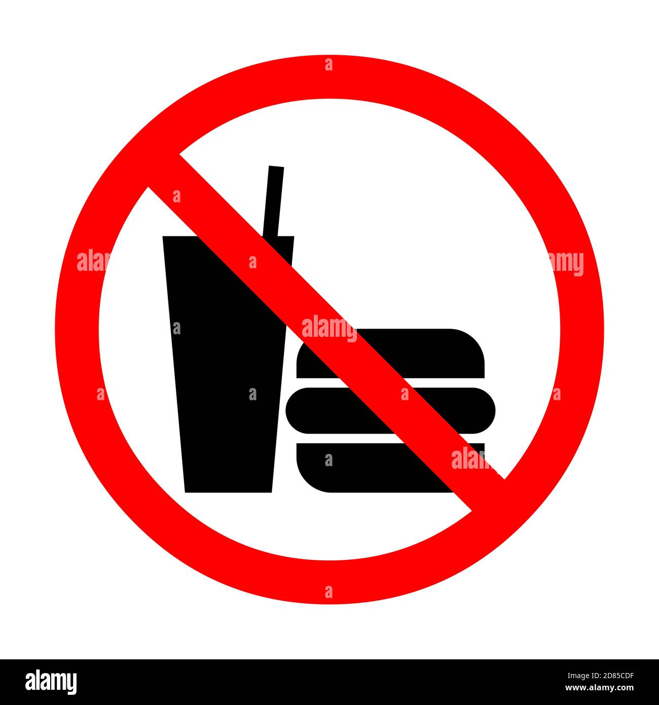 Do not drink and eat sign Stock Photo Alamy