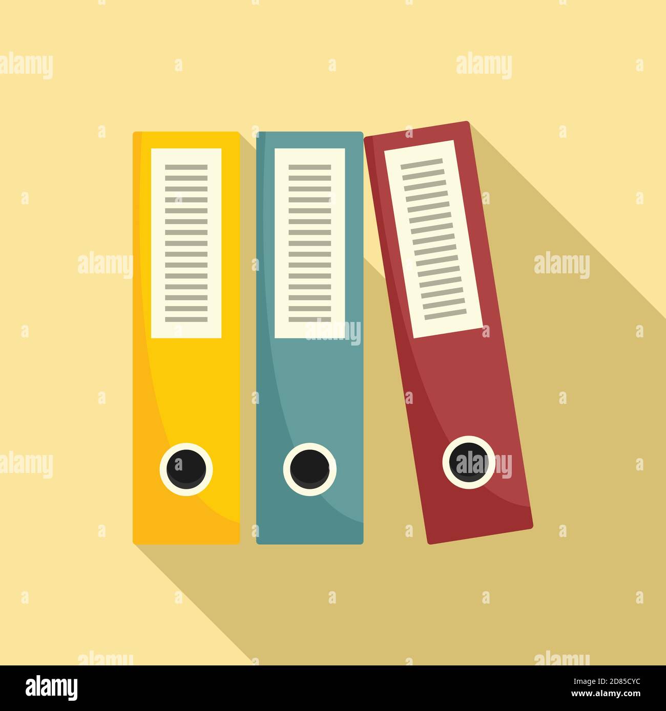Office folders icon, flat style Stock Vector Image & Art - Alamy