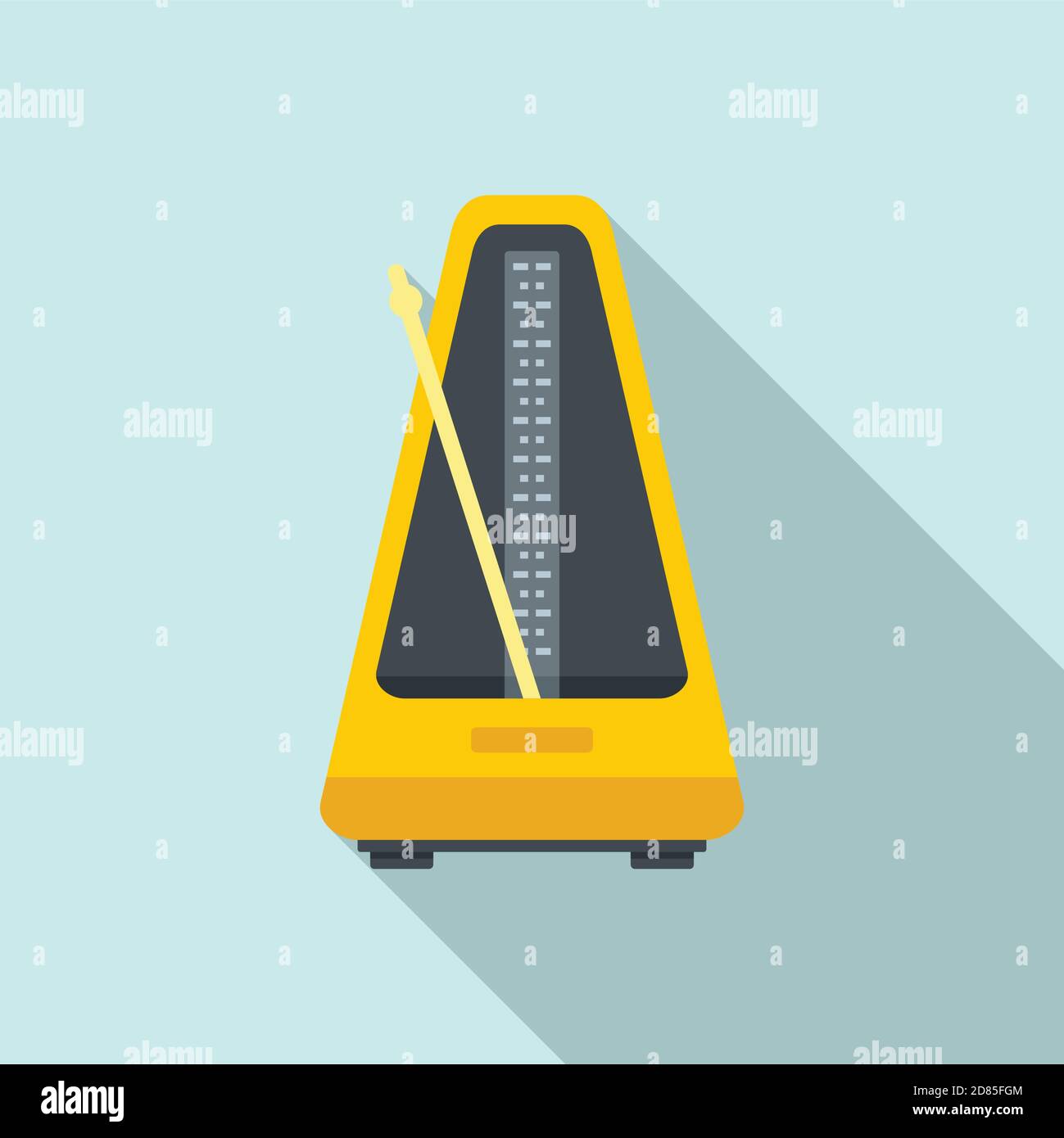 Control metronome icon, flat style Stock Vector
