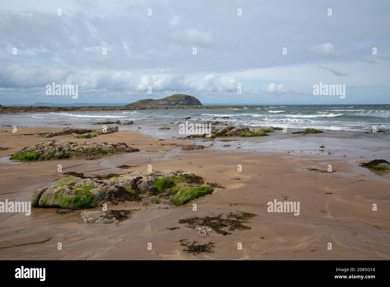 Island of Craigleith from beach at North Berwick, East Lothian