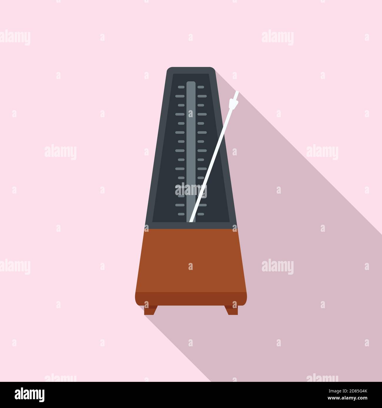 Device metronome icon, flat style Stock Vector