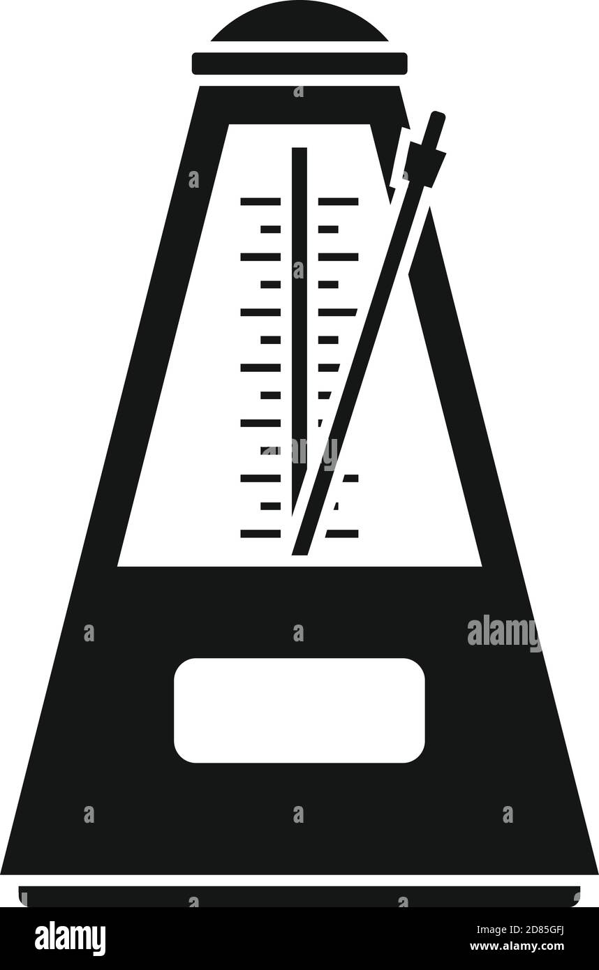Motion metronome icon, simple style Stock Vector