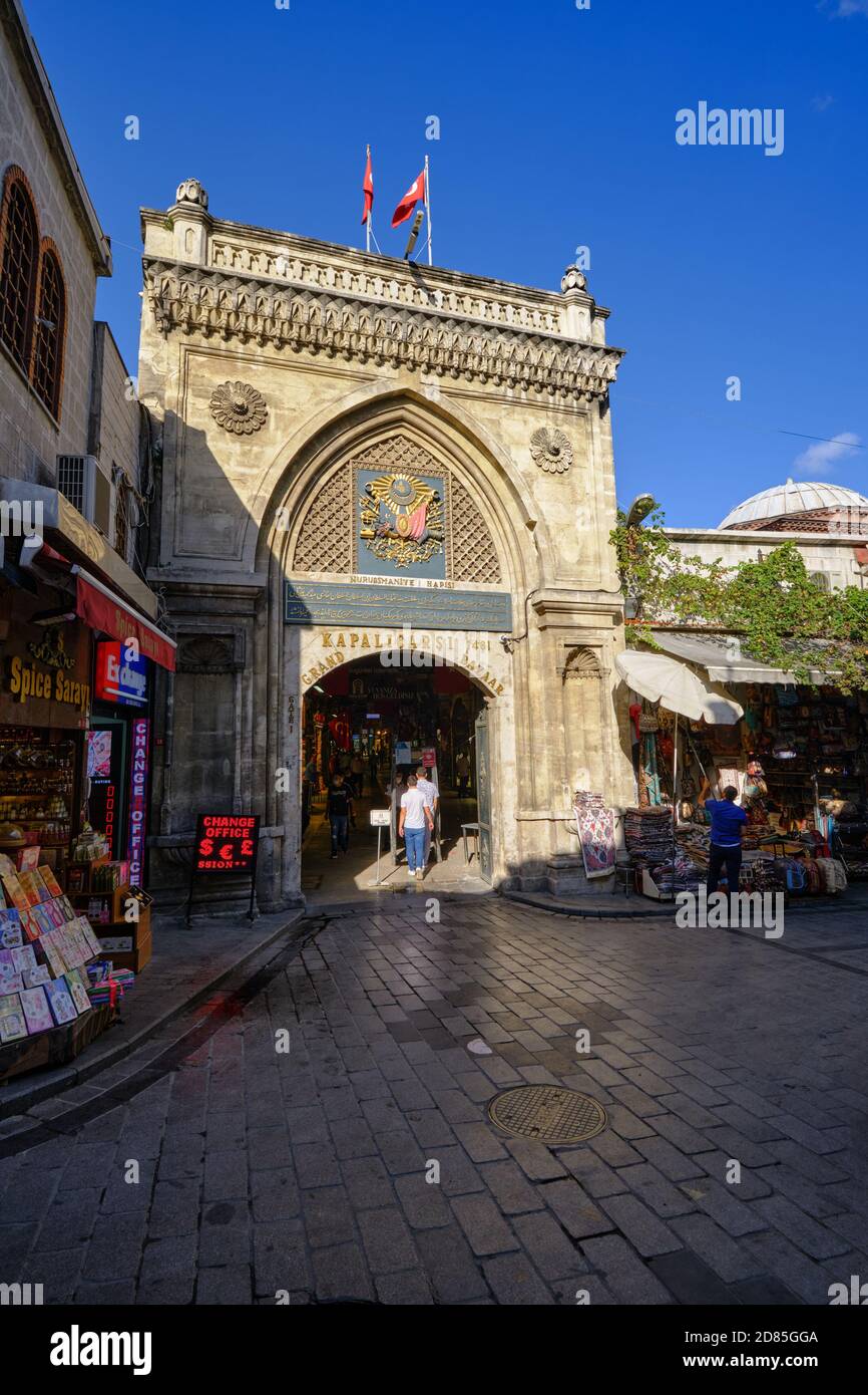 Grand Bazaar entrance gate #1, Istanbul Stock Photo