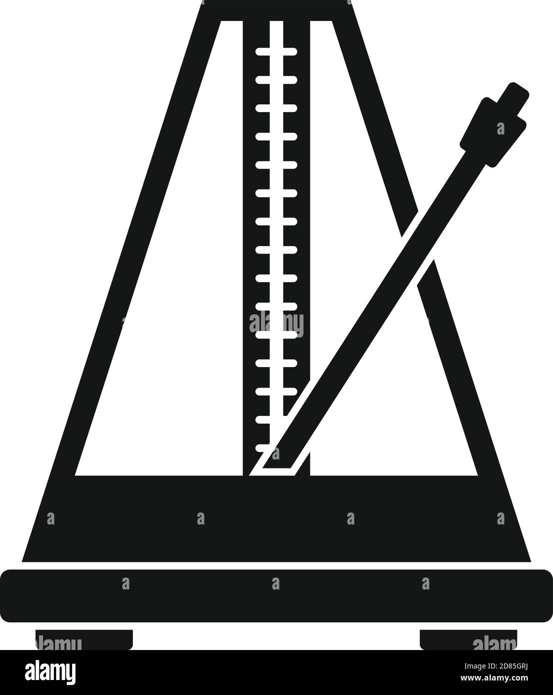 Metronome beat icon, simple style Stock Vector