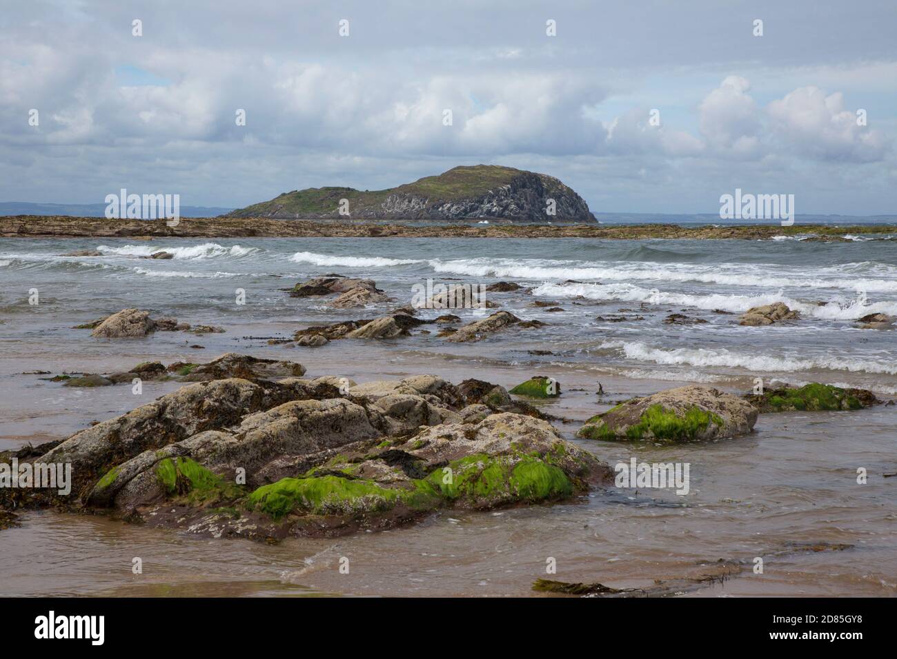 Island of Craigleith from beach at North Berwick, East Lothian