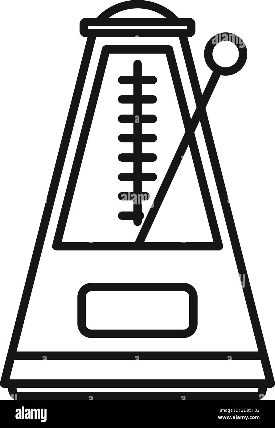 Motion metronome icon, outline style Stock Vector