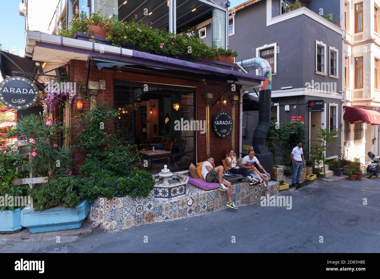 Arada Lebanese Cuisine Cafe In Istanbul, Turkey Stock Photo