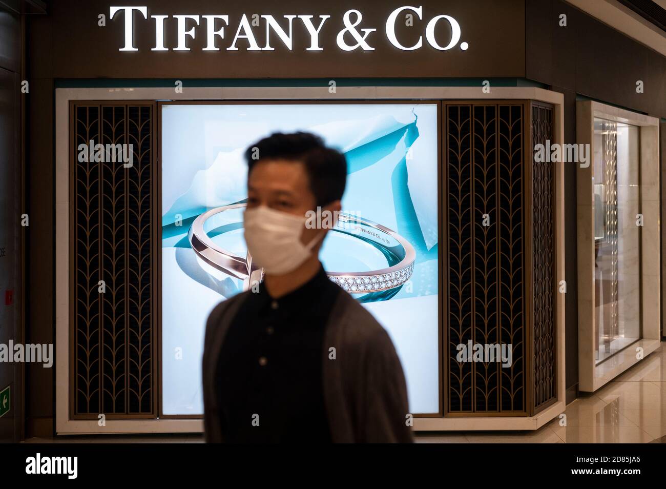 American luxury jewelry company Tiffany & Co store seen in Hong Kong