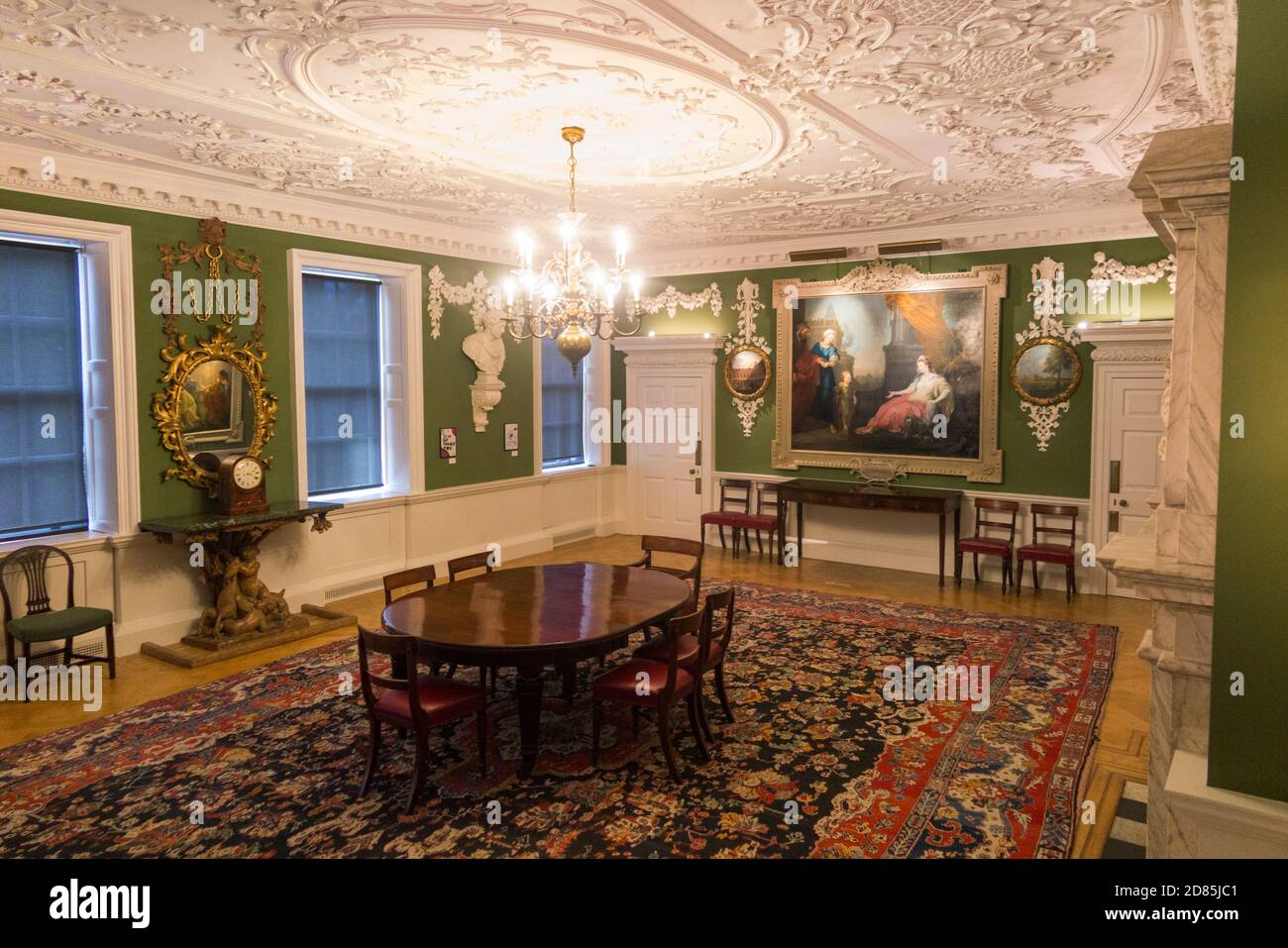 The Court Room inside the Foundling Museum, 40 Brunswick Square, Bloomsbury, London WC1N 1AZ, which tells the story of the Foundling Hospital, Britain's first home for children at risk of abandonment. UK (122) Stock Photo