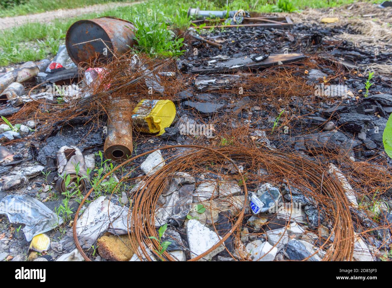 garbage dump in the wild, World Environment Day Concept Stock Photo - Alamy