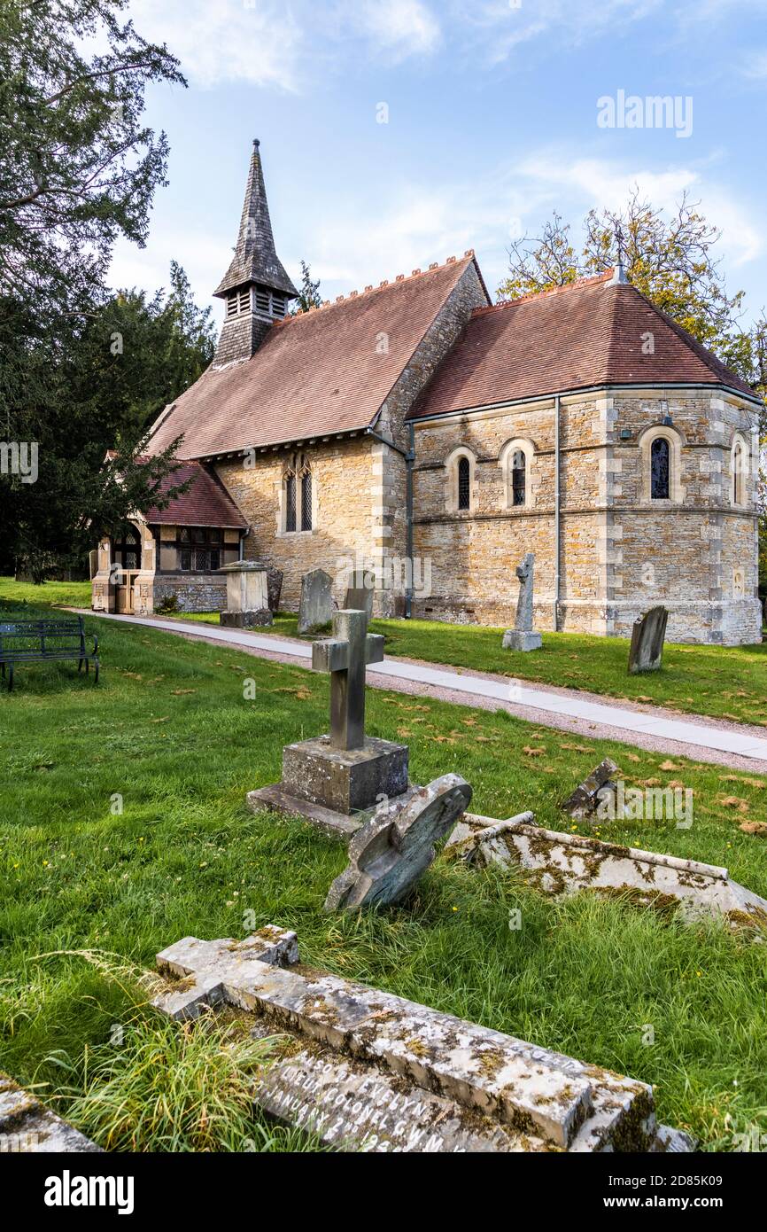 The church of St Michael & All Angels dating back to the 12th century in the village of Bulley, Gloucestershire UK Stock Photo