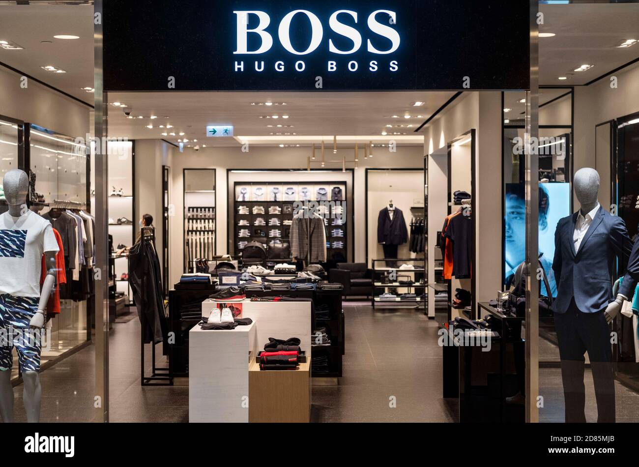 Hong Kong, China. 8th Oct, 2020. German clothing brand Hugo Boss logo seen  in Hong Kong. Credit: Budrul Chukrut/SOPA Images/ZUMA Wire/Alamy Live News  Stock Photo - Alamy