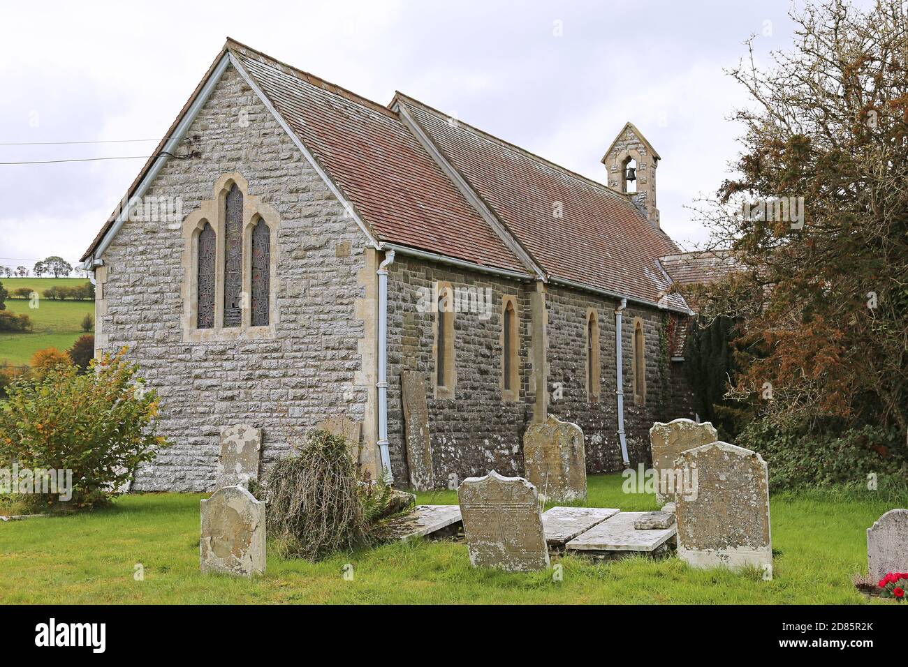 St David's church, Maesmynis, Builth Wells, Brecknockshire, Powys, Wales, Great Britain, United Kingdom, UK, Europe Stock Photo