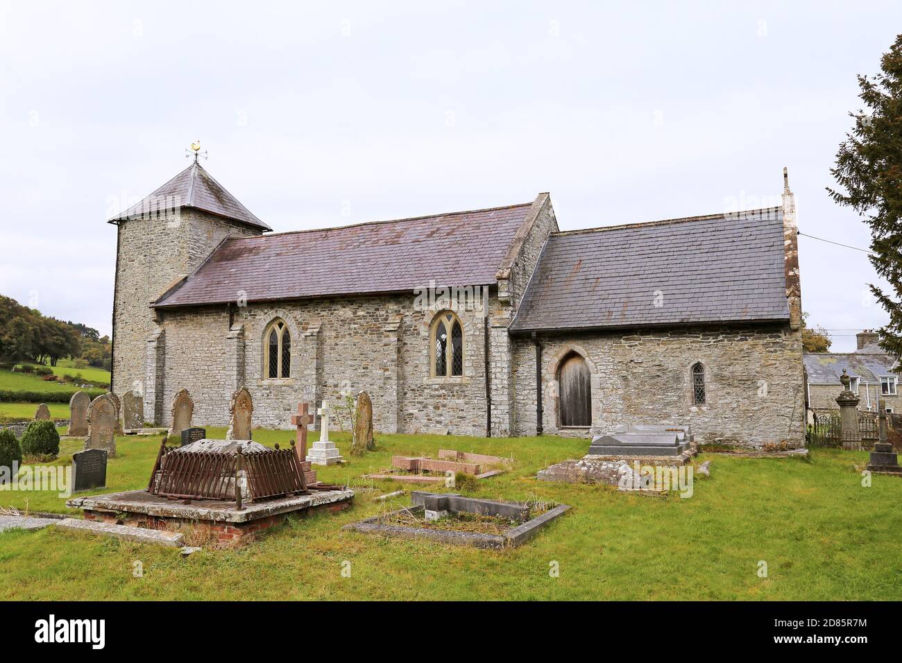 St David's church, Llanddewi'r Cwm, Builth Wells, Brecknockshire, Powys, Wales, Great Britain, United Kingdom, UK, Europe Stock Photo