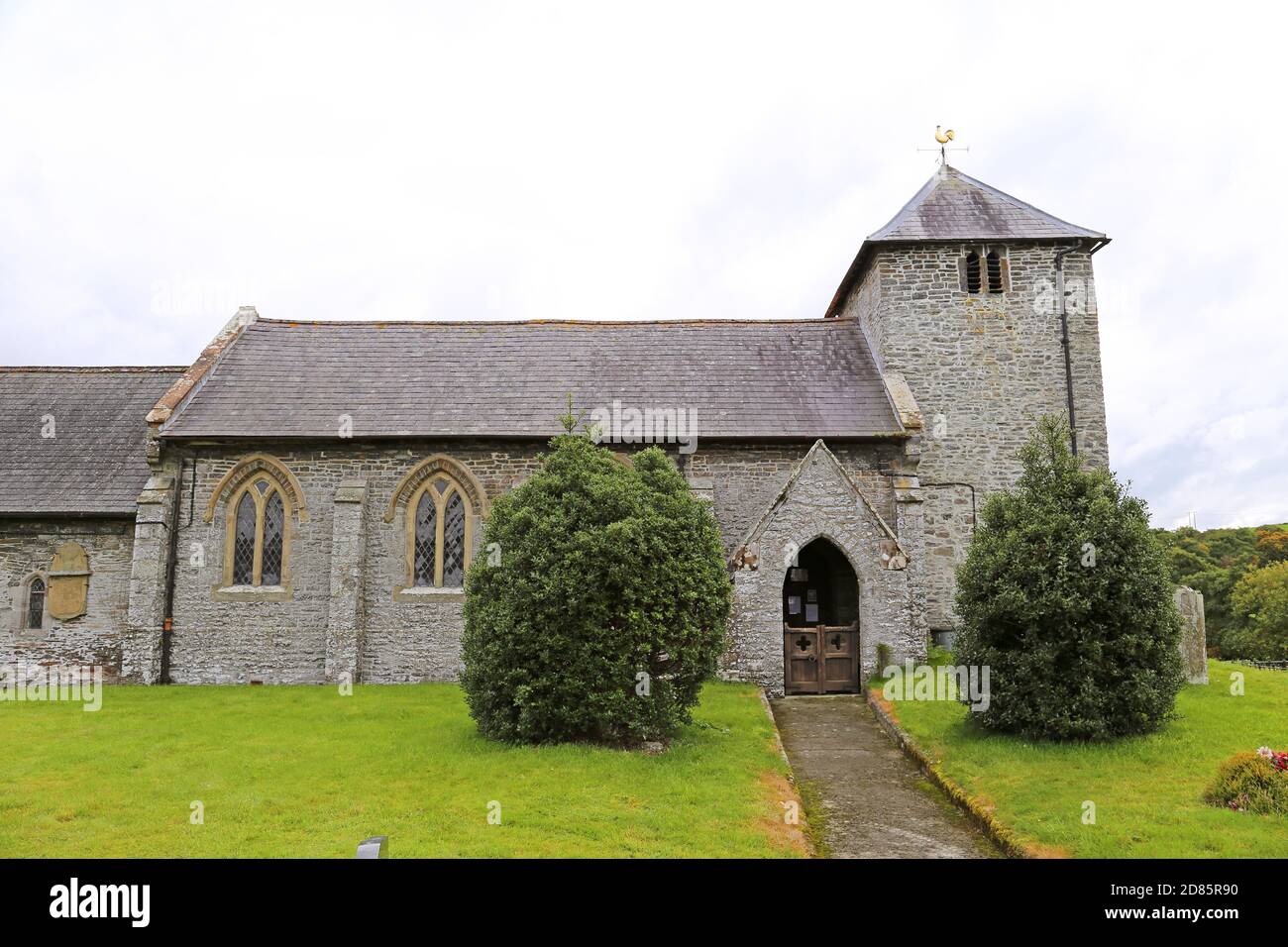 St David's church, Llanddewi'r Cwm, Builth Wells, Brecknockshire, Powys, Wales, Great Britain, United Kingdom, UK, Europe Stock Photo