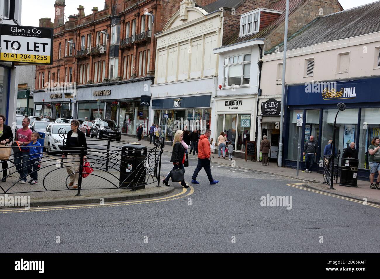 Ayr Town Centre, shops retail people Stock Photo Alamy