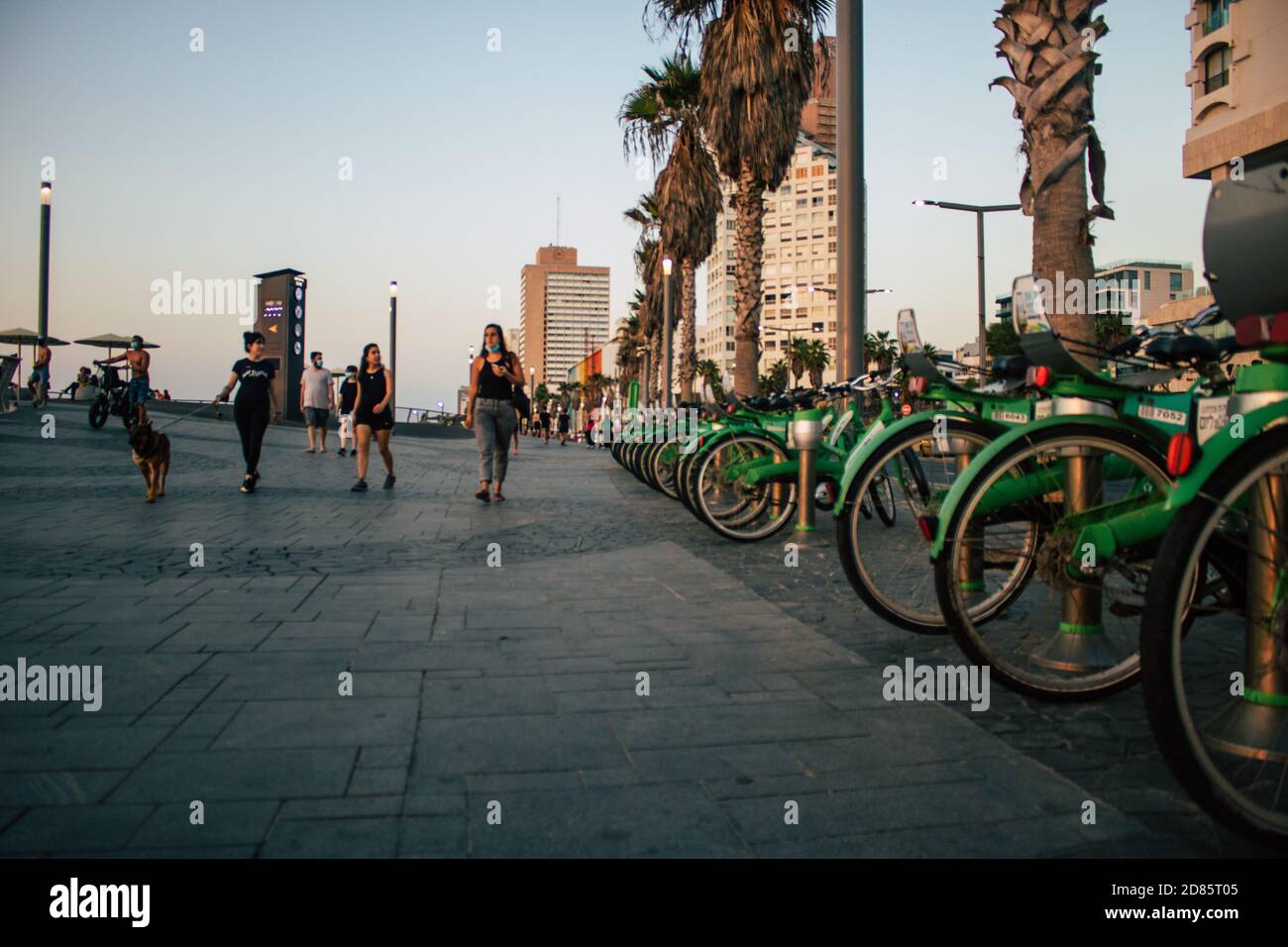Tel Aviv Israel October 26, 2020 View of unidentified Israeli people