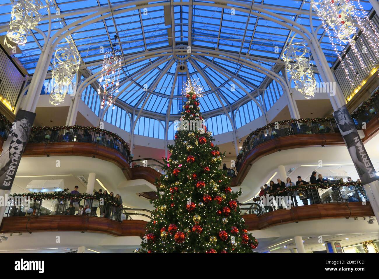 Christmas Tree and festive decorations in Princess Square Shopping