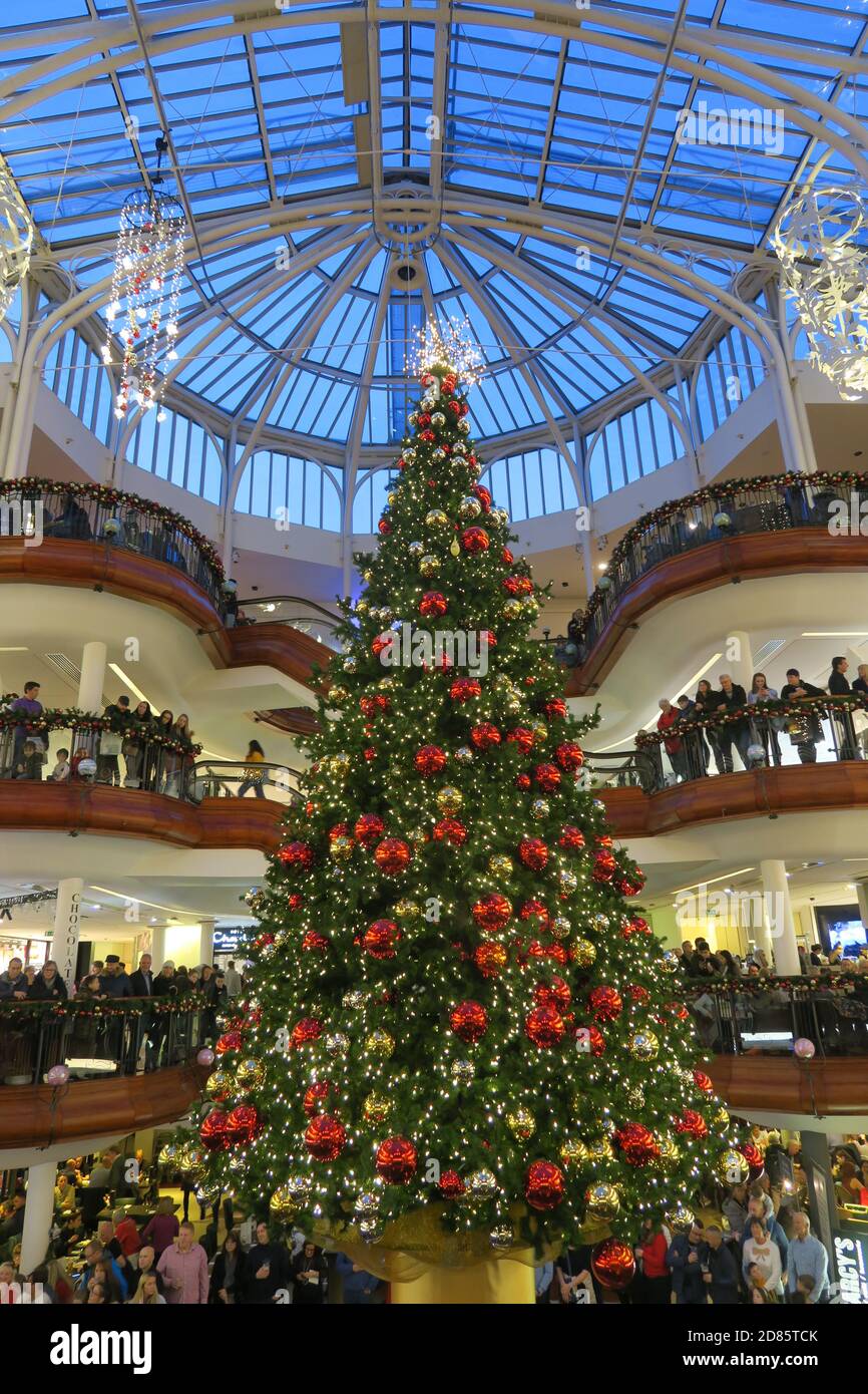Christmas Tree and festive decorations in Princess Square Shopping