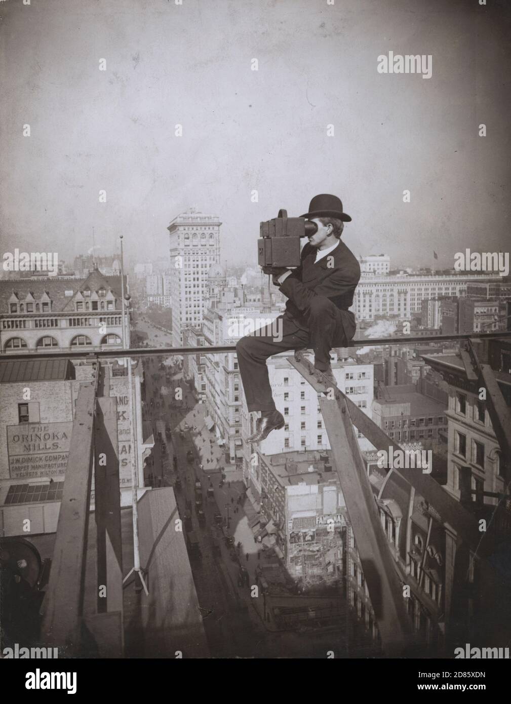 Vintage photo Underwood and Underwood - Above Fifth Avenue, Looking North - New York 1905 Stock Photo
