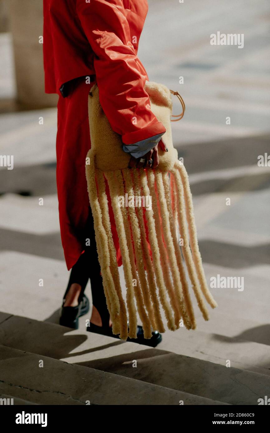 Street style at Paris Fashion week, SS21 Stock Photo