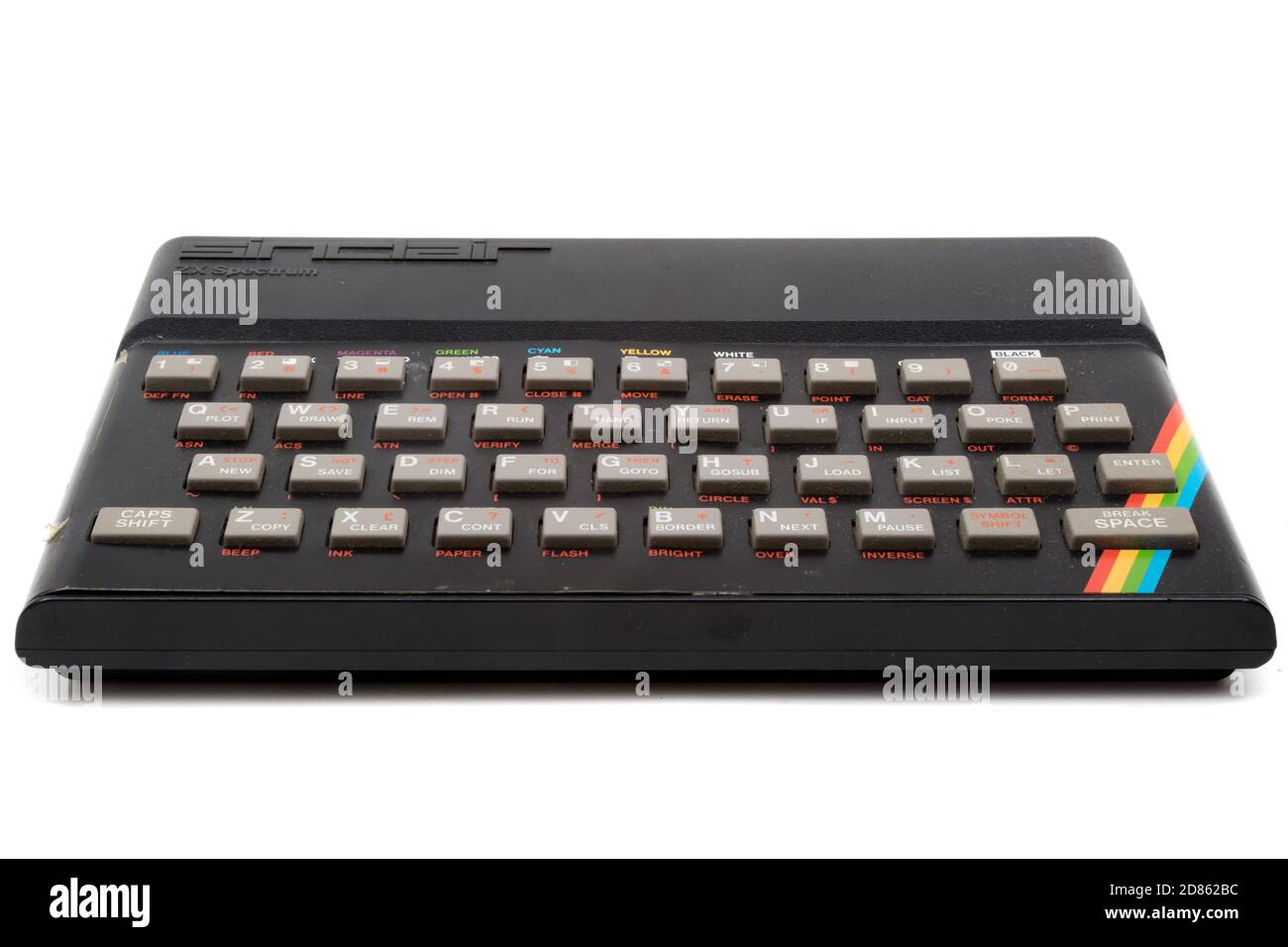 London, United Kingdom, 21st September 2020:- A retro Sinclair ZX Spectrum  48k home computer isolated on a white background Stock Photo - Alamy