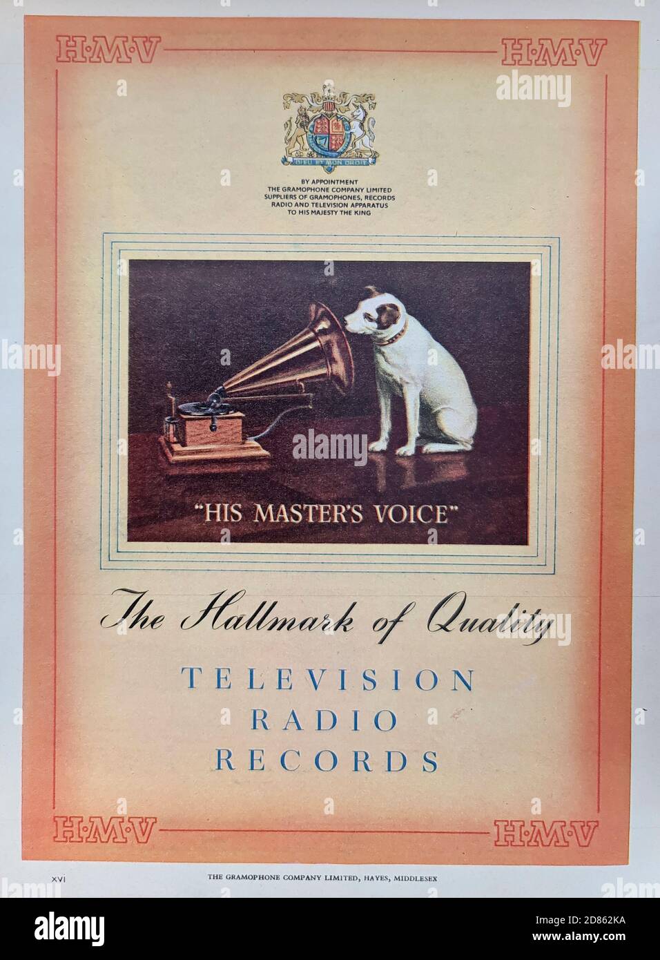 Vintage Advertisement - HMV Stock Photo