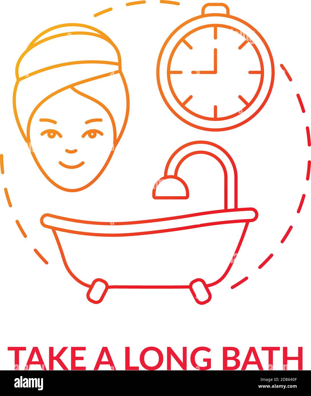 Take a long bath concept icon Stock Vector Image & Art Alamy