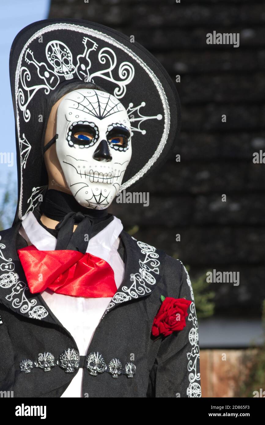 Day of the Dead, celebration of life and death, Halloween decorations in the cotswolds Stock Photo