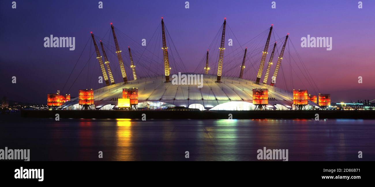 Originally called the Millenium Done,The 02 is busiest music venue in the world in terms of tickets sales Stock Photo