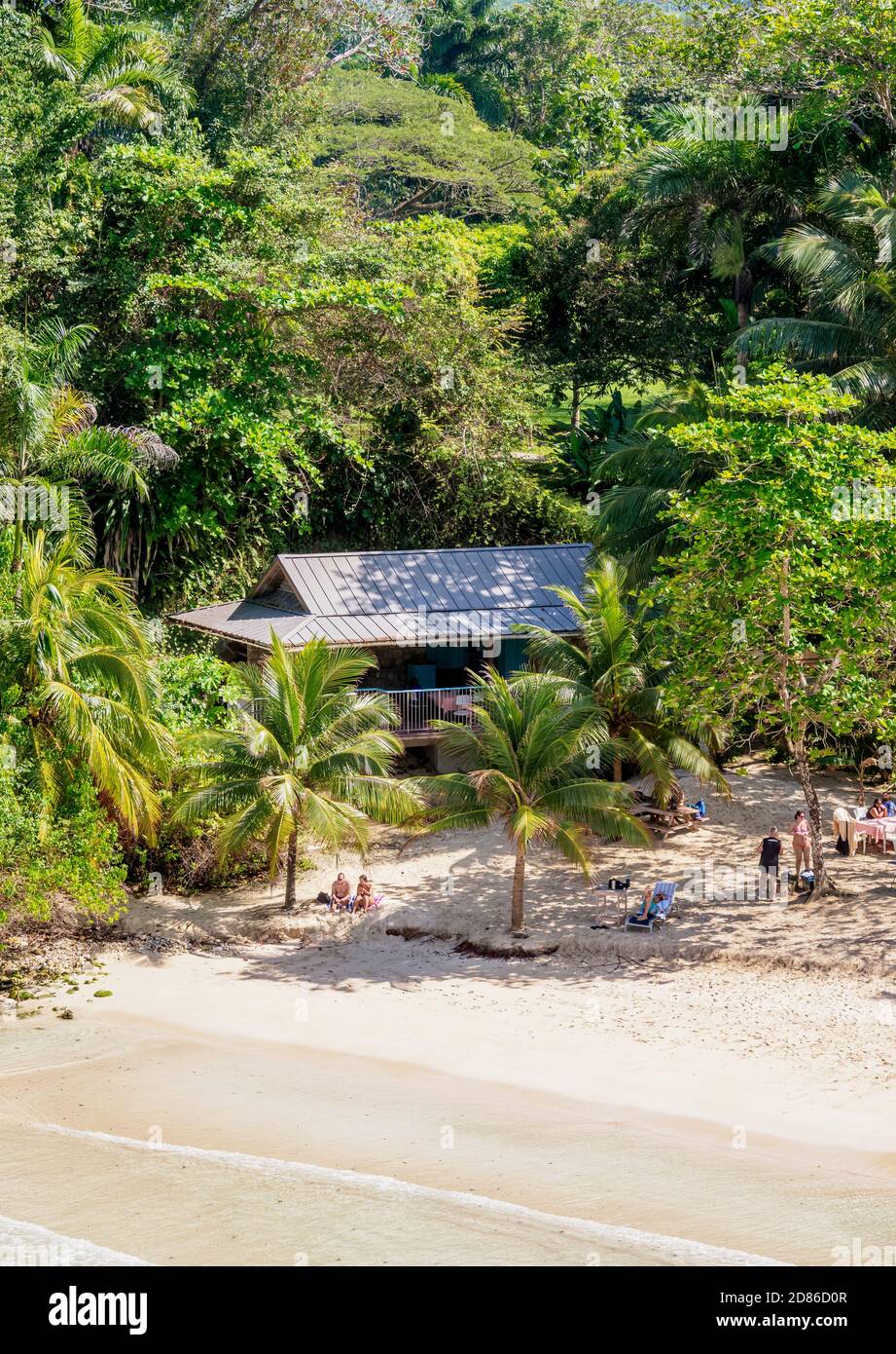 Frenchman's Cove Beach, elevated view, Portland Parish, Jamaica Stock