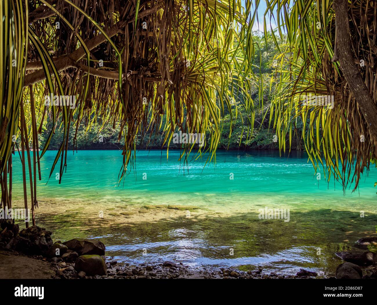 Blue Lagoon Portland Parish Jamaica Stock Photo Alamy