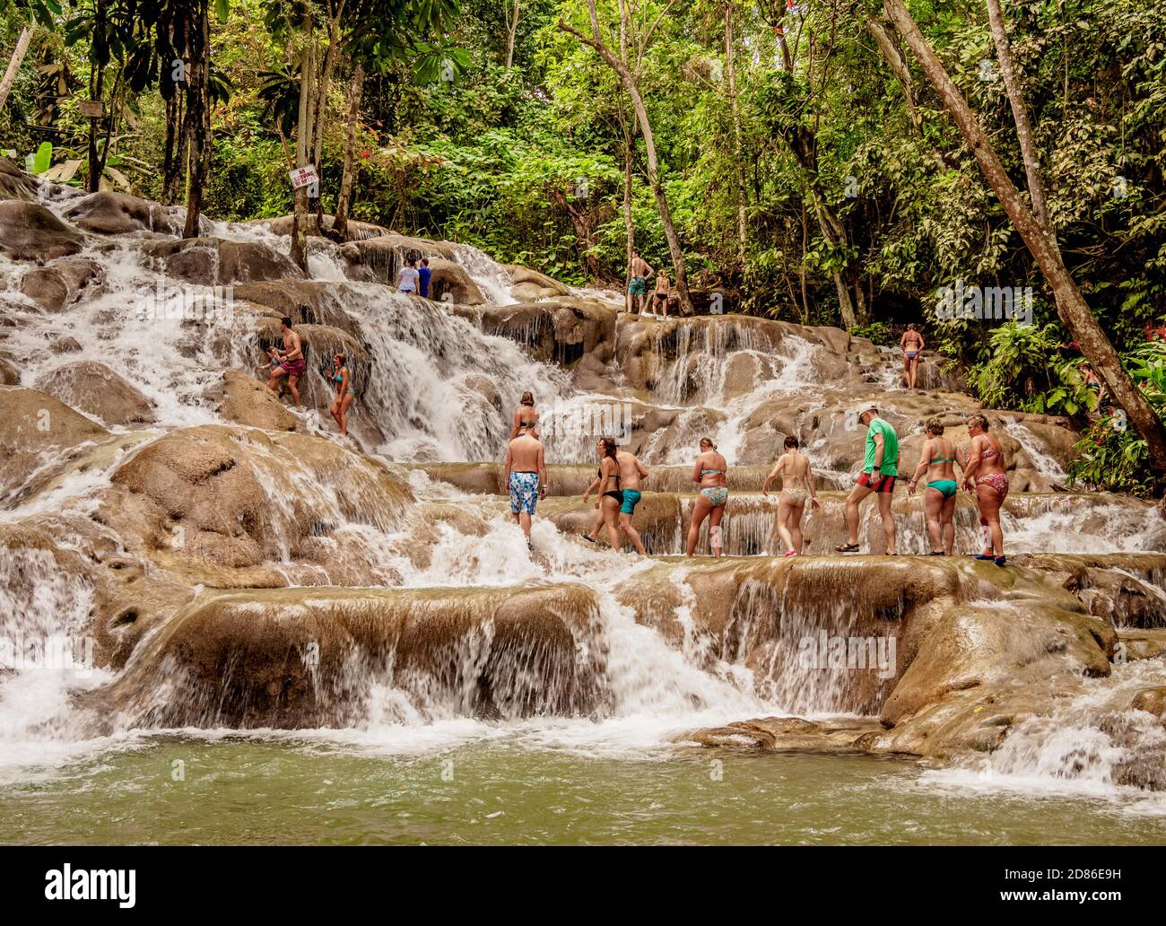 Dunn's River Falls, Ocho Rios, Saint Ann Parish, Jamaica Stock Photo