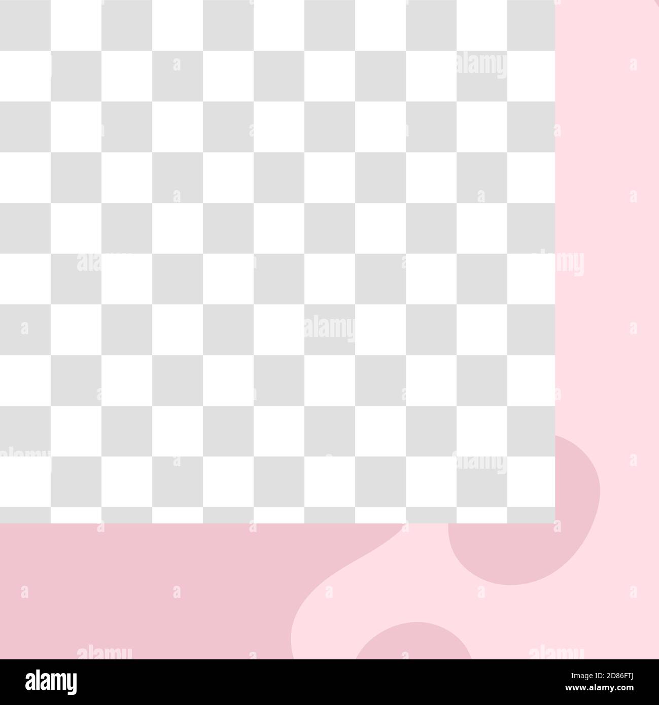 Pink floral post. Cute abstract social media post template Stock Vector