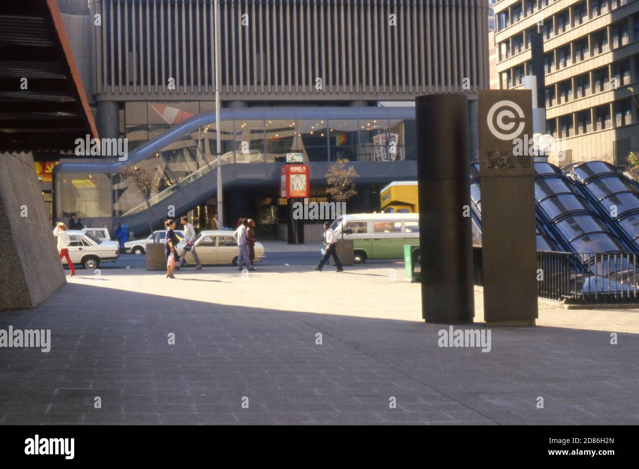 Entrance to the Carlton Centre shopping mall, Johannesburg, South Africa 1981 Stock Photo