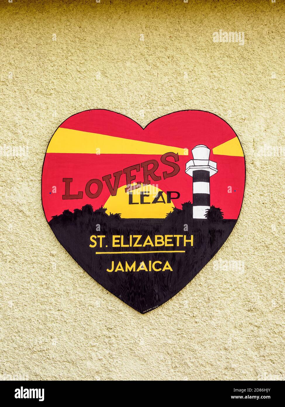 Lovers Leap Restaurant, detailed view, Saint Elizabeth Parish, Jamaica Stock Photo