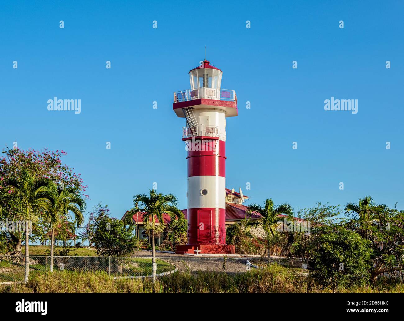 Lovers Leap Lighthouse, Saint Elizabeth Parish, Jamaica Stock Photo