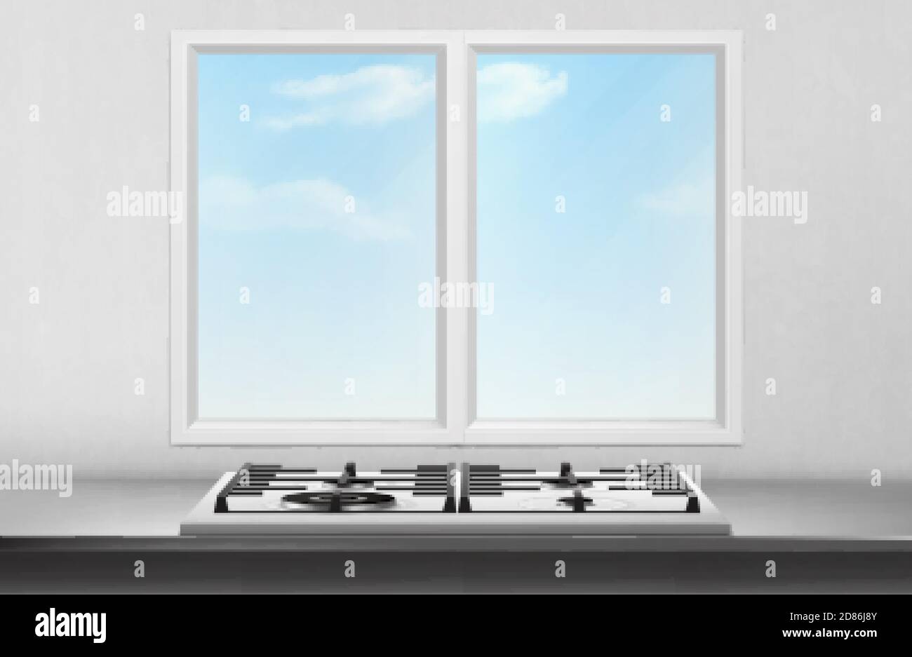 Gas hob turn on Stock Vector Images Alamy