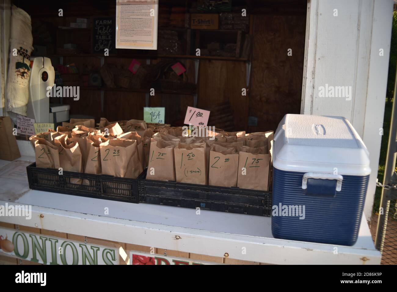 Rockville, Utah. U.S.A. 8/14/2020. Hirschi Produce Stand on Utah