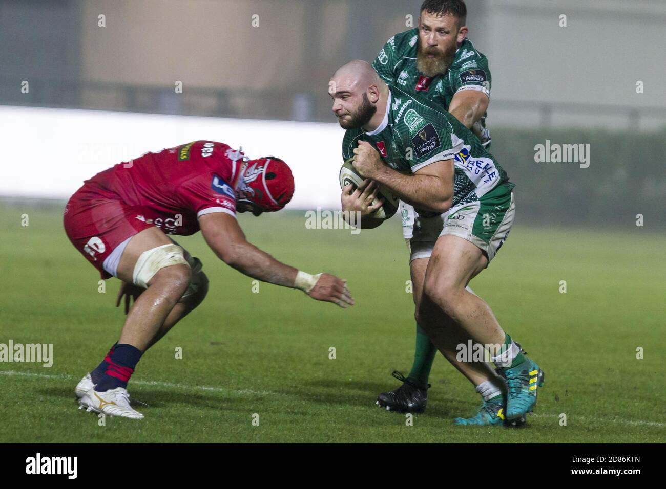 Filippo Alongi (Treviso) during Benetton Treviso vs Scarlets Rugby, Rugby  Guinness Pro 14 match, Treviso, Italy, 23 Oct 2020 Credit: LM/Alfio Guarise  Stock Photo - Alamy