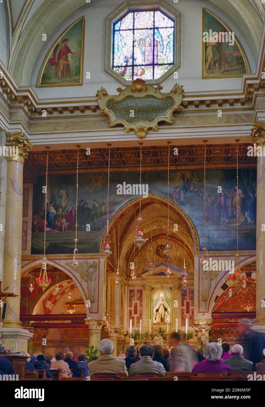 Vicenza, Sanctuary of the Madonna of Monte Berico. Interior of the ...