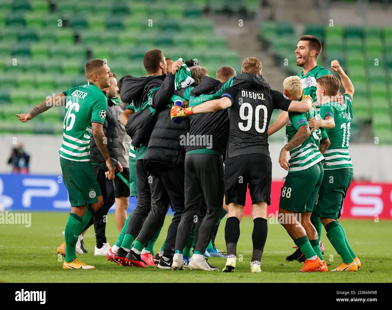 Players Ferencvarosi Tc Gather Prior Uefa Editorial Stock Photo - Stock  Image