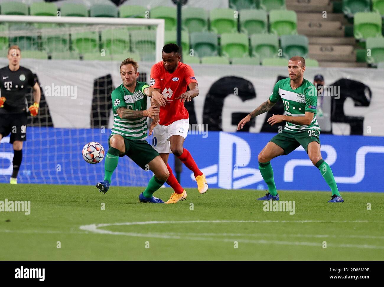 Miha Blazic of Ferencvarosi TC controls the ball during the