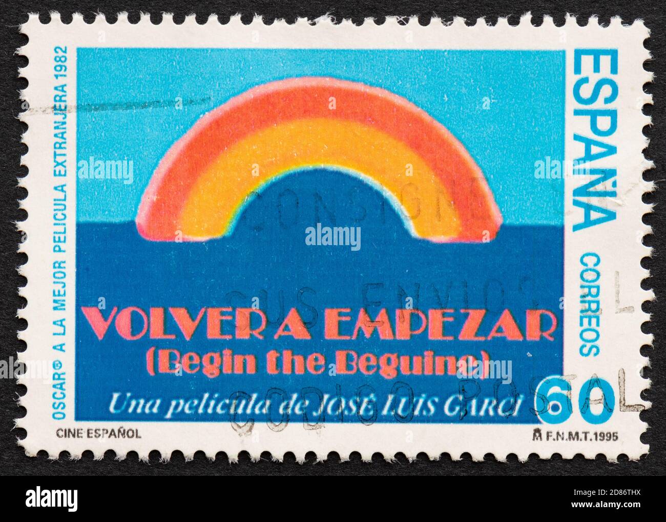 Begin the Beguine postage stamp  - Spanish Cinema series issued in 1995 - Spain Stock Photo