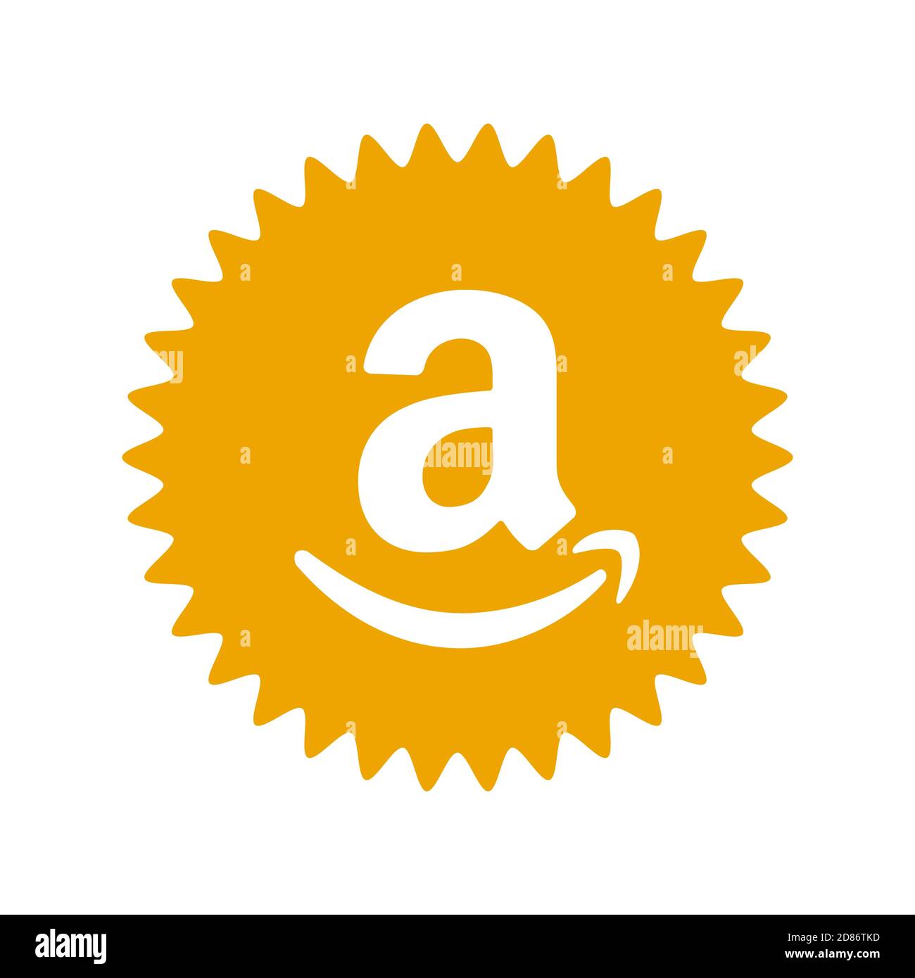 Amazon logo. Amazon icon app application logo. Amazon is American international electronic commerce company . Kharkiv, Ukraine - June, 2020 Stock Photo