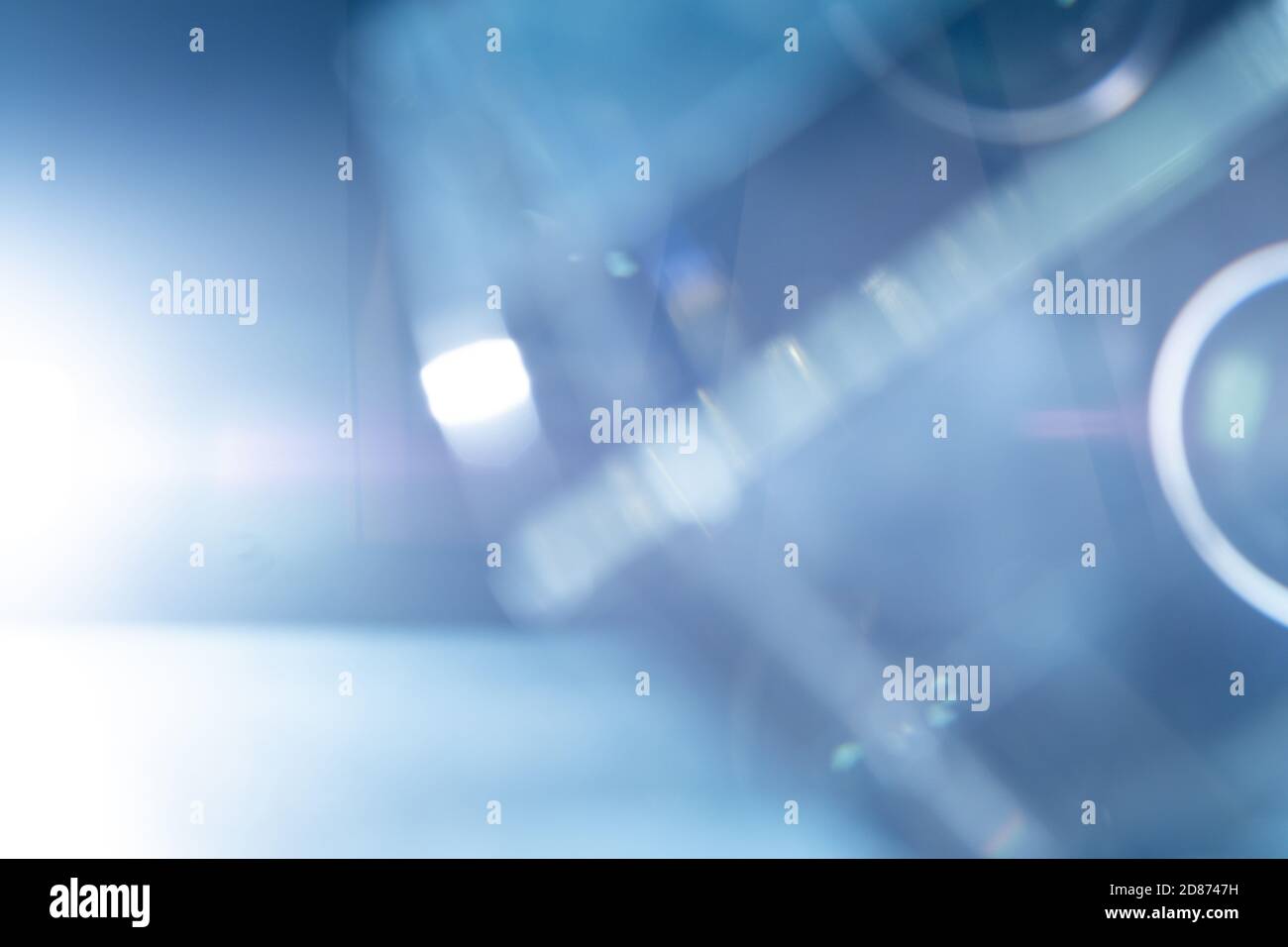 Cinematic look blurred abstract background in blue tones Stock Photo