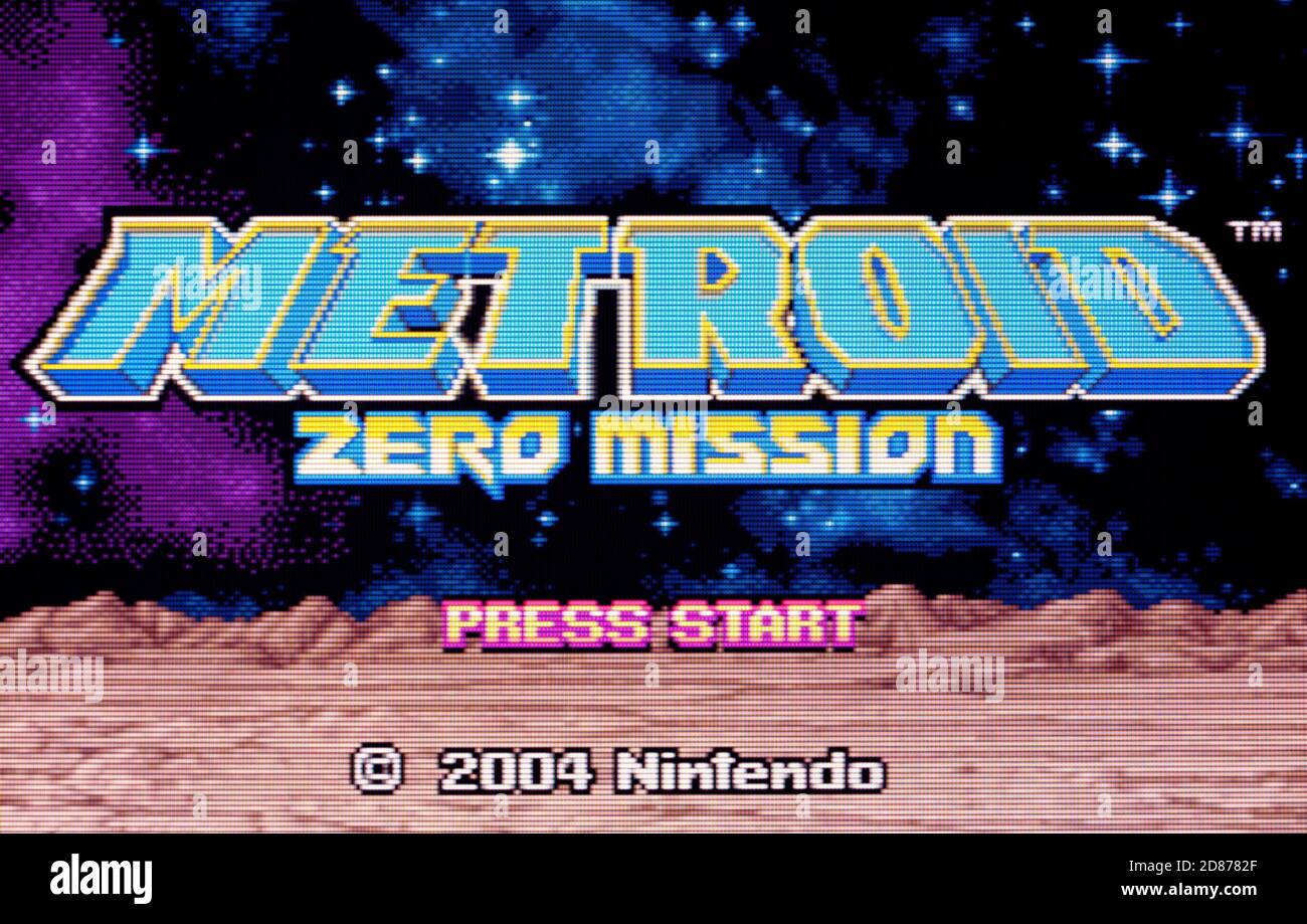 Metroid Zero Mission Nintendo Game Boy Advance Videogame Editorial Use Only Stock Photo Alamy