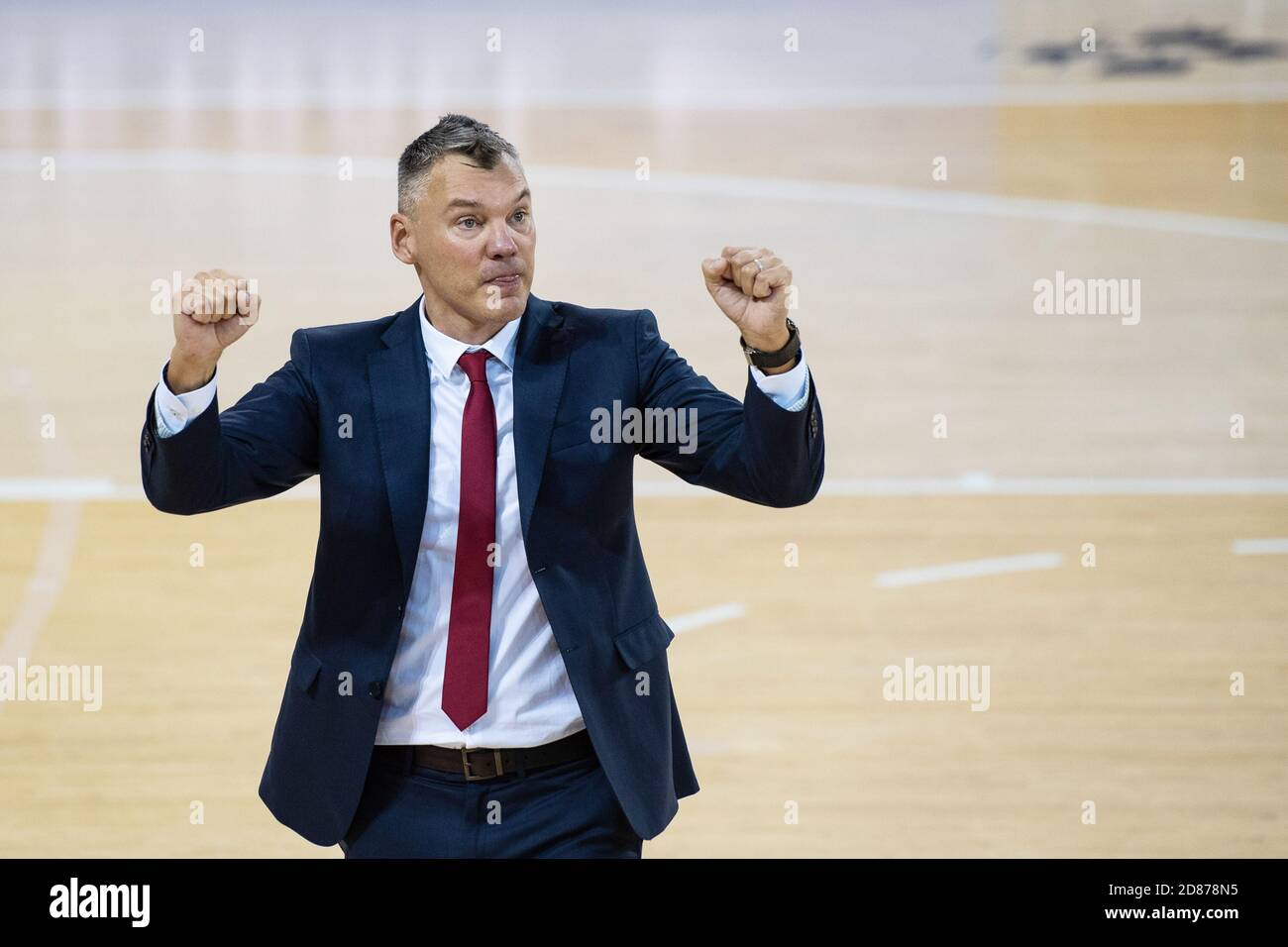 FC Barcelona coach Sarunas Jasikevicius during the Turkish Airlines