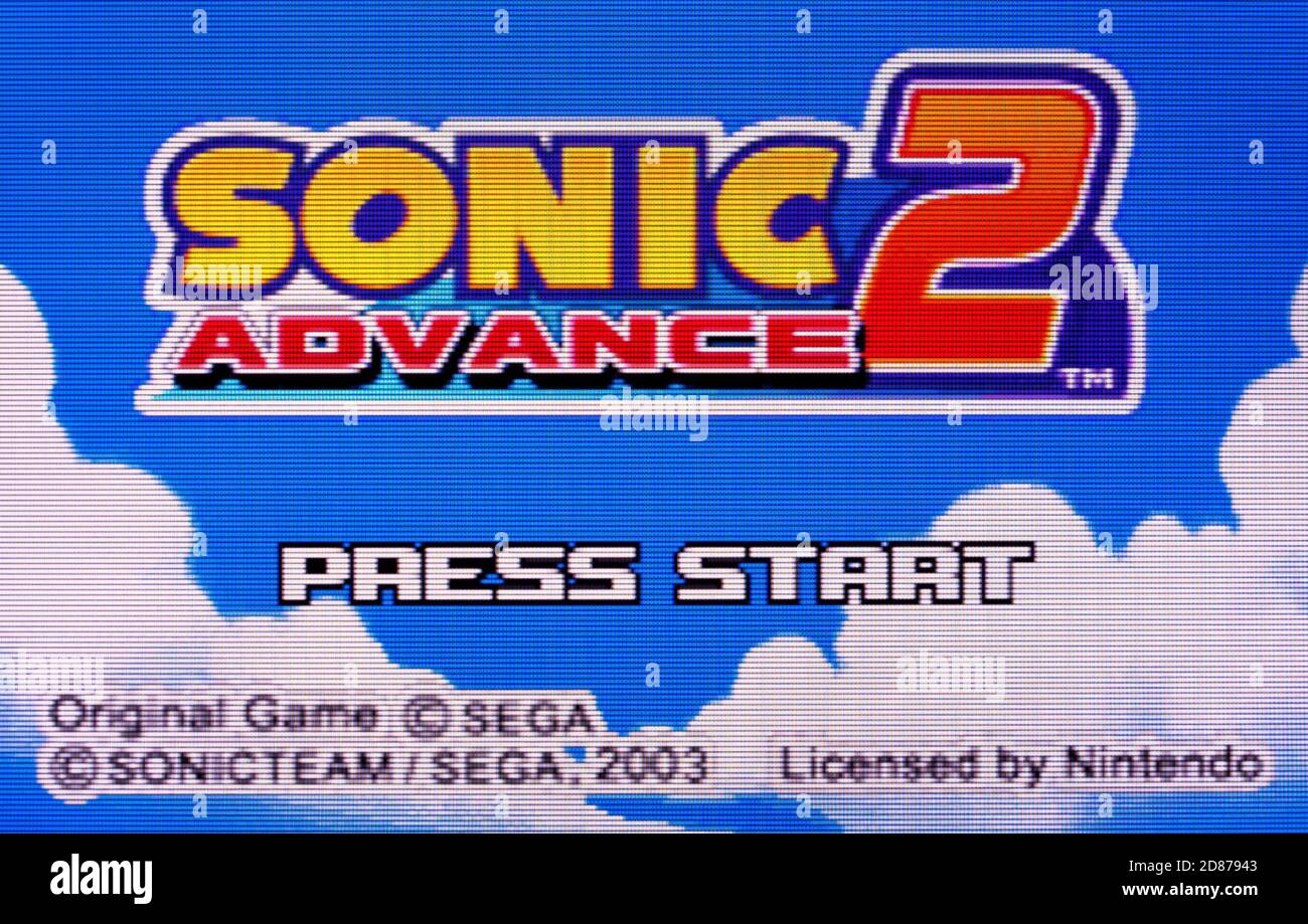 Sonic Advance - Nintendo Game Boy Advance Videogame - Editorial use only  Stock Photo - Alamy